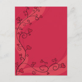 Wachsende rote Herzen Postkarte