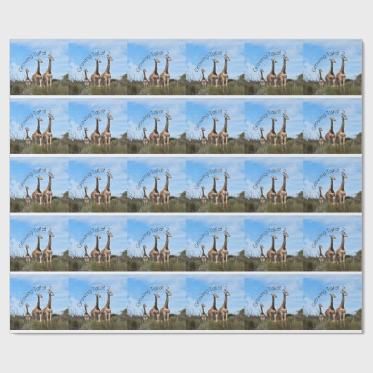 Wachsende Safari-Verpackung Geschenkpapier (Flach)