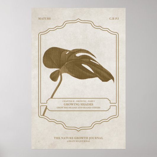 WACHSENDE SCHADE - REIFENDER DESIGN JOURNAL POSTER (Vorne)