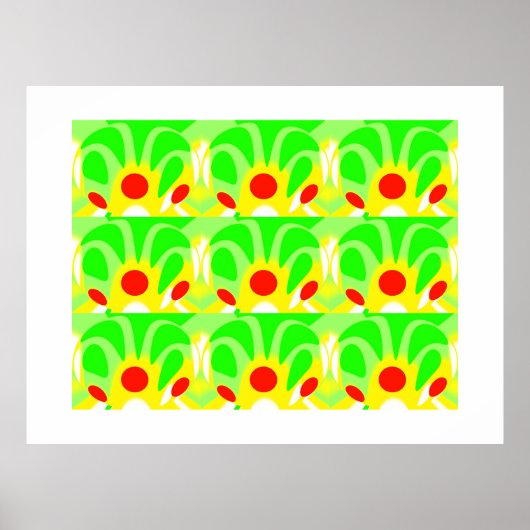 Wachsende Sonnen Poster (Vorne)