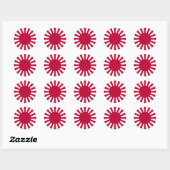 Wachsende Sonnenflagge Runder Aufkleber (Blatt)