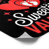 Wachsende süßeste Valentinstag Schwangerschaftsank Poster (Ecke)