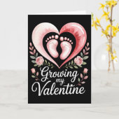 Wachsende Valentinsgrüße Durch Fuß-Herz-Kunst  Karte (Gelbe Blume)