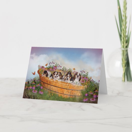 Wachsende Welpen ArtCard Karte (Vorderseite)