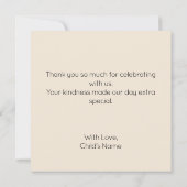 Wachsender Dankeschön-Gruß Dankeskarte (Rückseite)