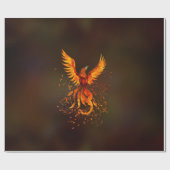 Wachsender Phoenix-Vogel Geschenkpapier (Flach)