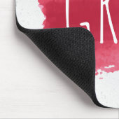 Wachsender Text auf rotem Farbspritzer Mousepad (Ecke)