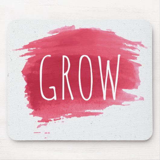 Wachsender Text auf rotem Farbspritzer Mousepad (Vorne)