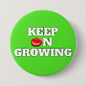 Wachsender Tomaten-Button Button (Vorderseite)