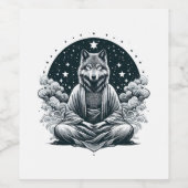 Wachsender Wolf Weinetikett (Einzelnes Label)
