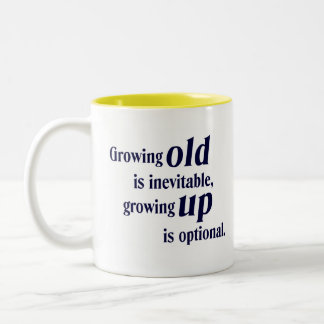 Wachsendes altes/Geschenk-Tasse aufwachsen Zweifarbige Tasse