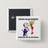 Wachsendes altes ist obligatorischer Knopf Button (Vorne & Hinten)