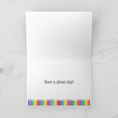 Wachskrammen, leuchtende Regenbogenfarben, glückli Karte (Innenseite)