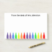 Wachskrammen vom Schreibtisch der Lehrer Post-it Klebezettel (Auf Schreibtisch)