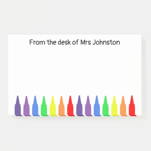 Wachskrammen vom Schreibtisch der Lehrer Post-it Klebezettel (Vorderseite)