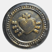 Wachsmalin Siegel Mutter der Trauern Herz und 7 Sc Runder Aufkleber (Vorderseite)