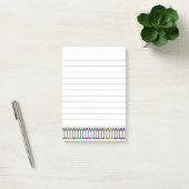 Wachsmalstift-Muster liniert Post-it Klebezettel (Büro)