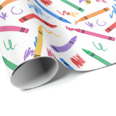 Wachsmalstifte Geschenkpapier, Schul Schüler Gesch Geschenkpapier (Rolleneckpunkt)