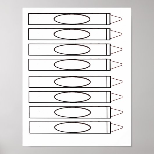 Wachsmalstifte - Schwarz & Weiß Poster (Vorne)