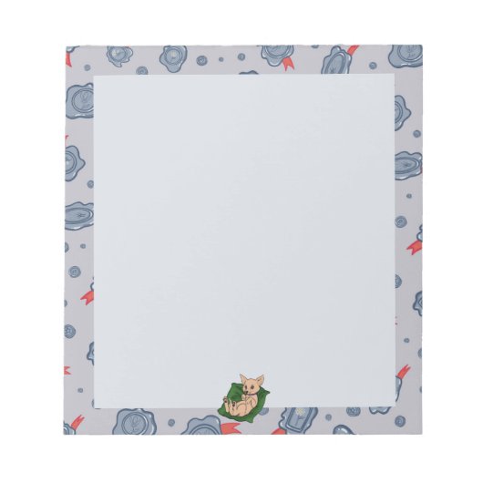 Wachssiegel mit Blumen Notizblock (Vorderseite)