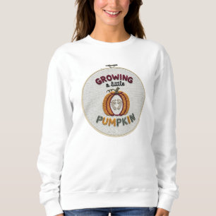 Wächst ein kleiner Kürbis Herbst Schwangerschaft Sweatshirt