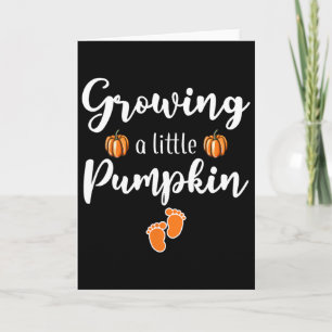 Wächst ein kleiner Kürbis Thanksgiving Schwangersc Karte