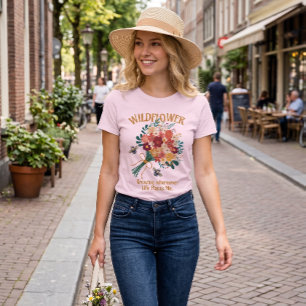 Wächst, wo immer das Leben mich mit Wildblumenbien T-Shirt