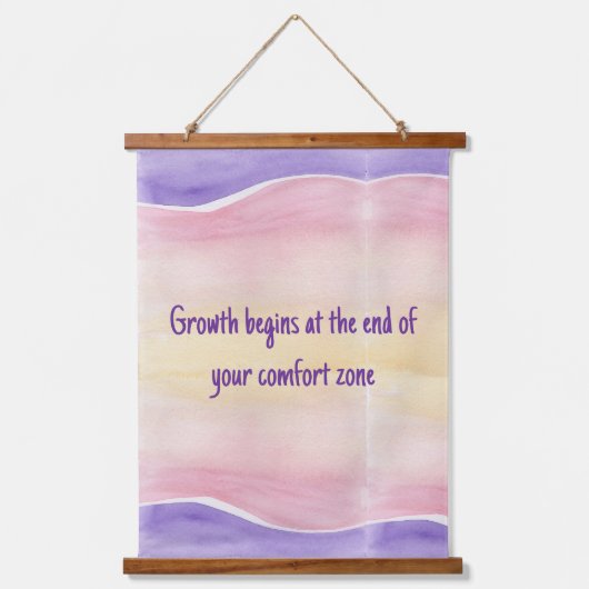 Wachstum beginnt mit Holzklappen-Wandteppich Wandteppich Mit Holzrahmen (Vorderseite)