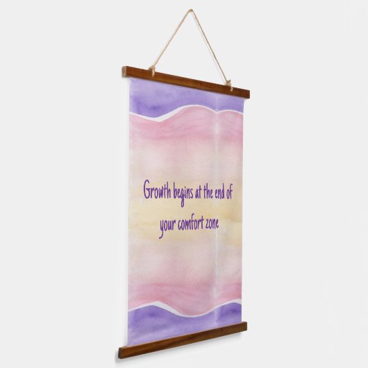 Wachstum beginnt mit Holzklappen-Wandteppich Wandteppich Mit Holzrahmen (Gewinkelt)