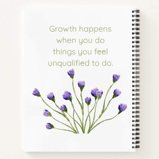 Wachstum blühen notizblock (Rückseite)