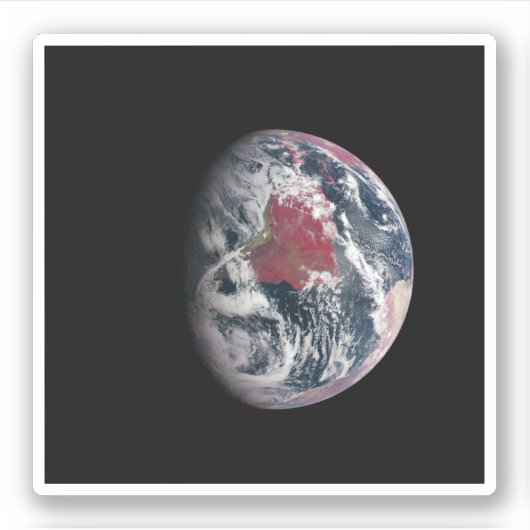 Wachstum der Pflanze auf dem Planeten Erde. Aufkleber (Vorderseite)