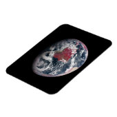 Wachstum der Pflanze auf dem Planeten Erde. Magnet (Linke Seite)