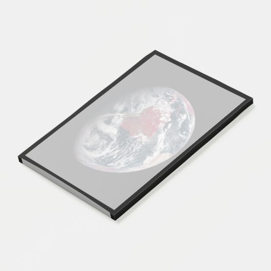 Wachstum der Pflanze auf dem Planeten Erde. Post-it Klebezettel (angewinkelt)