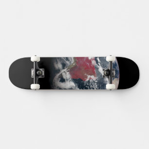 Wachstum der Pflanze auf dem Planeten Erde. Skateboard