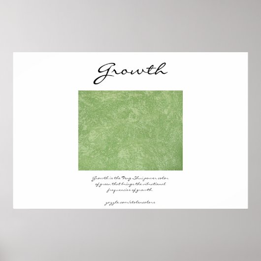 Wachstum - Feng Shui Green Poster (Vorne)