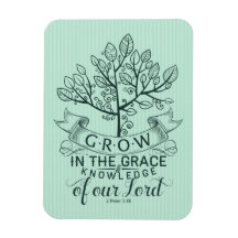 Wachstum in Grace Bible Verse Foto Magnet