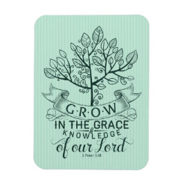 Wachstum in Grace Bible Verse Foto Magnet