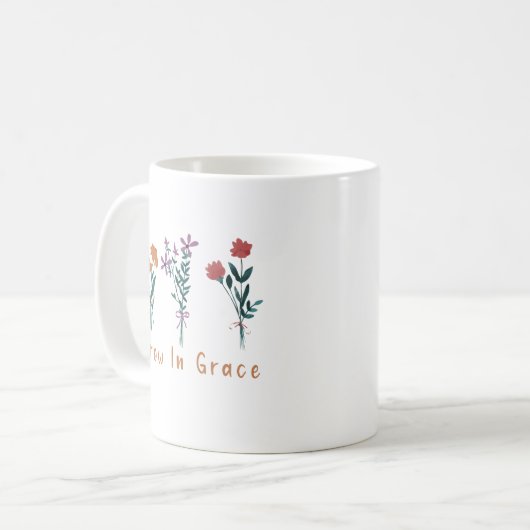 Wachstum in Grace Christliche Tasse (Vorderseite Links)