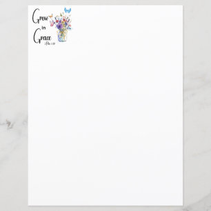 Wachstum in Grace Floral Stationery