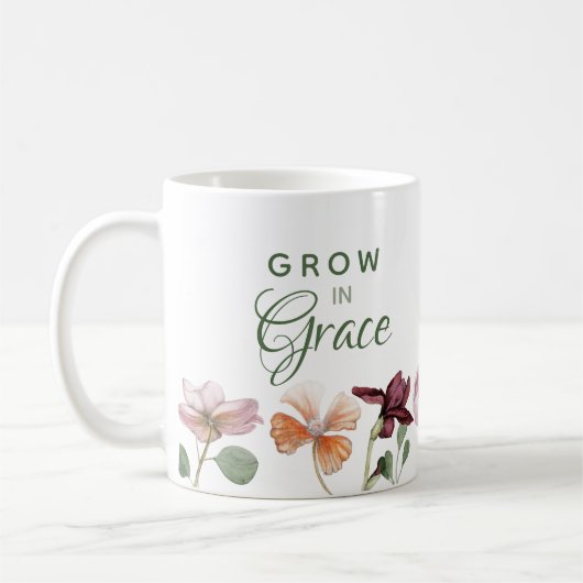 Wachstum in Grace Wasserfarbenfloral Kaffeetasse (Links)