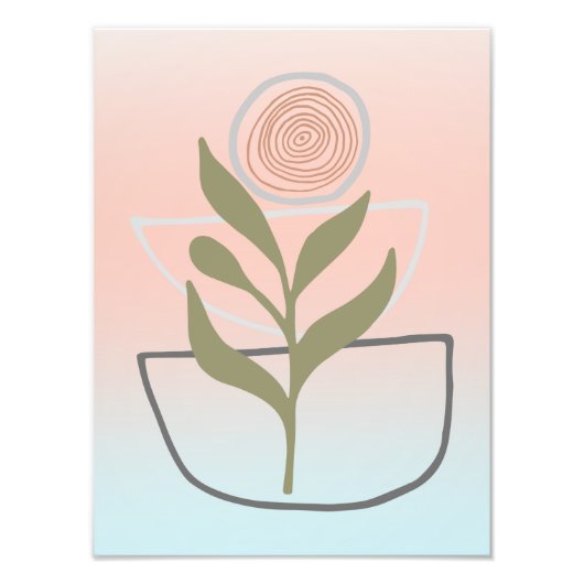 Wachstum innerhalb von Boho Abstrakt Fotodruck (Vorne)