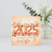 Wachstum ins neue Jahr Feiertagskarte (Stehend Vorderseite)