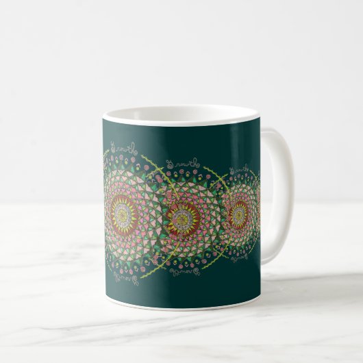Wachstum - Kaffee-Tasse (blaugrün) Kaffeetasse (VorderseiteRechts)