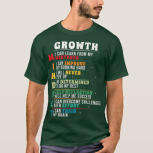 Wachstum Mindset Brain Motivation Smart Entreprene T-Shirt