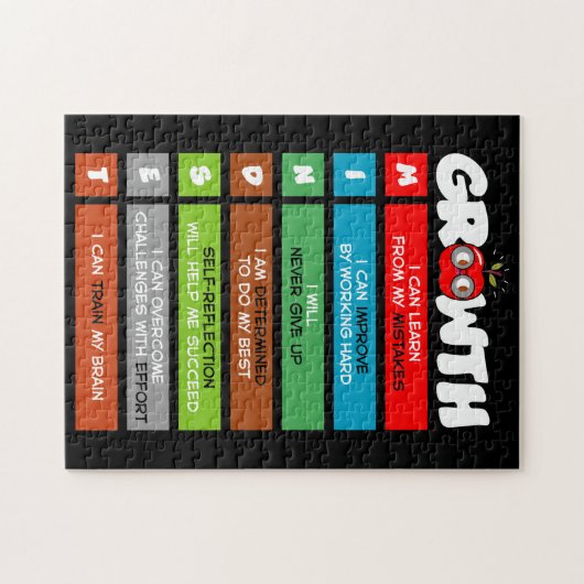 Wachstum Mindset Funny Classroom Brain Motivation Puzzle (Horizontal)
