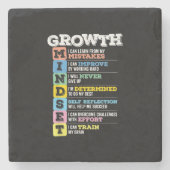 Wachstum Mindset Klasse Gehirn Motivation Unterneh Steinuntersetzer (Vorderseite)