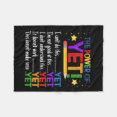 Wachstum Mindset Lehrer Kindness Power von yet Ins Fleecedecke (Vorderseite (Horizontal))