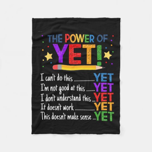 Wachstum Mindset Lehrer Kindness Power von yet Ins Fleecedecke (Vorderseite)
