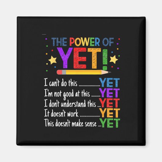 Wachstum Mindset Lehrer Kindness Power von yet Ins Magnet (Vorne)