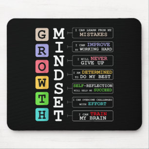 Wachstum Mindset Shirt Positiver Schulunterricht Mousepad